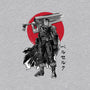 Black Swordsman Sumi-e-womens fitted tee-DrMonekers