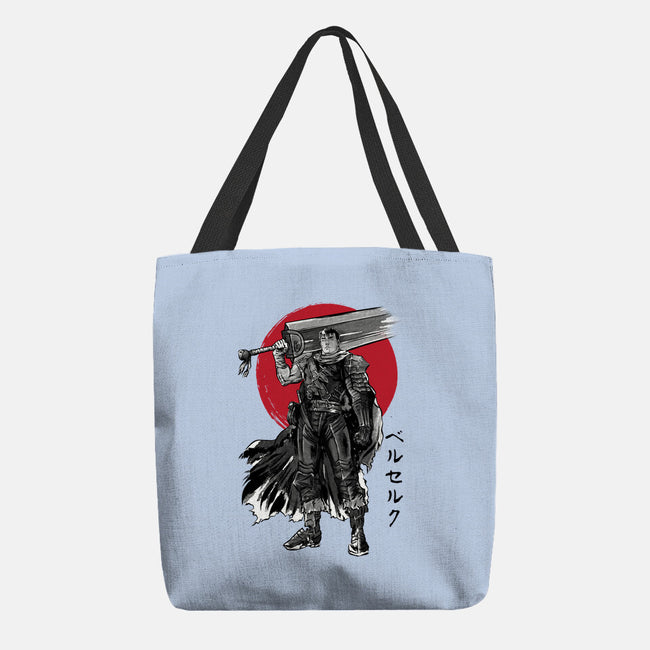 Black Swordsman Sumi-e-none basic tote bag-DrMonekers