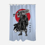 Black Swordsman Sumi-e-none polyester shower curtain-DrMonekers