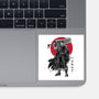 Black Swordsman Sumi-e-none glossy sticker-DrMonekers