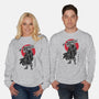 Black Swordsman Sumi-e-unisex crew neck sweatshirt-DrMonekers