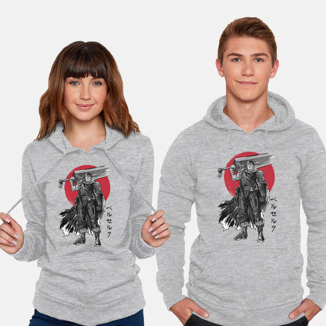 Black Swordsman Sumi-e-unisex pullover sweatshirt-DrMonekers