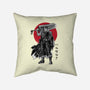 Black Swordsman Sumi-e-none removable cover w insert throw pillow-DrMonekers