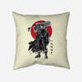 Black Swordsman Sumi-e-none removable cover throw pillow-DrMonekers