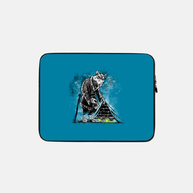 Turtles Behind The Wall-none zippered laptop sleeve-zascanauta
