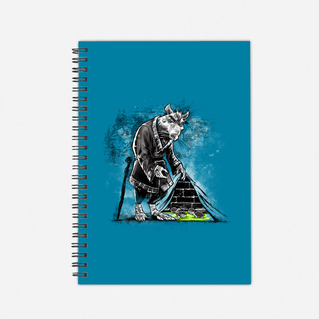Turtles Behind The Wall-none dot grid notebook-zascanauta