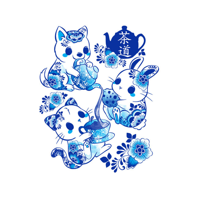 Animals Tea Ceremony-none removable cover w insert throw pillow-ricolaa