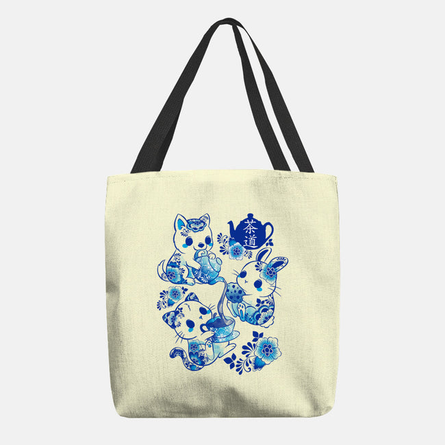 Animals Tea Ceremony-none basic tote bag-ricolaa