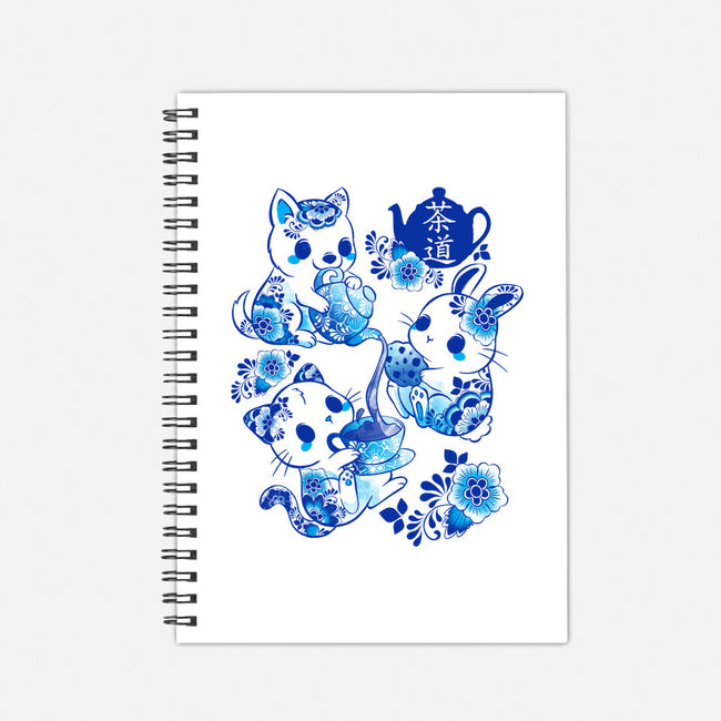 Animals Tea Ceremony-none dot grid notebook-ricolaa