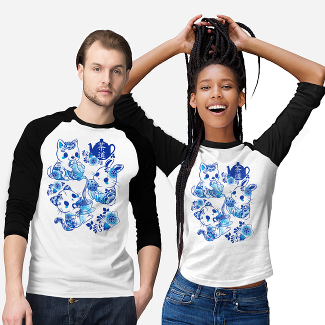 Animals Tea Ceremony-unisex baseball tee-ricolaa