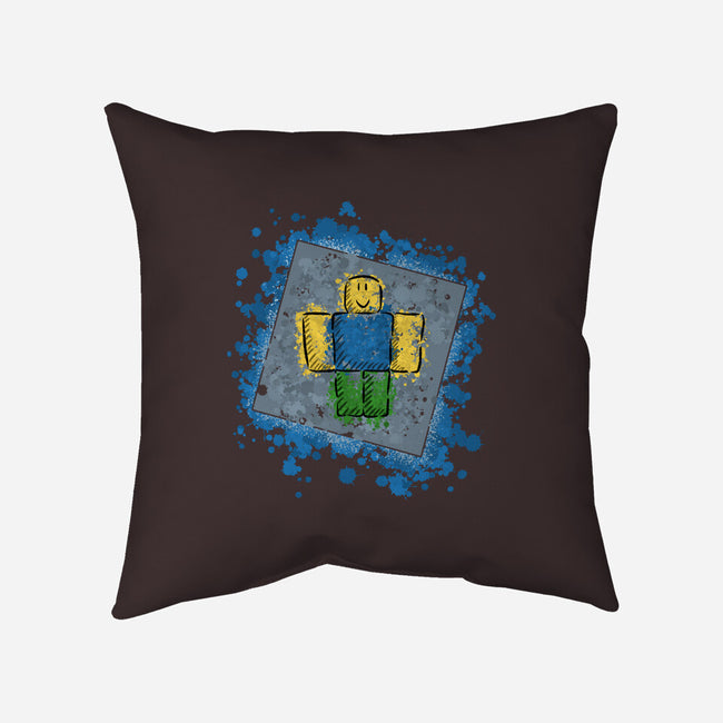 Yellow Guy-none removable cover w insert throw pillow-nickzzarto