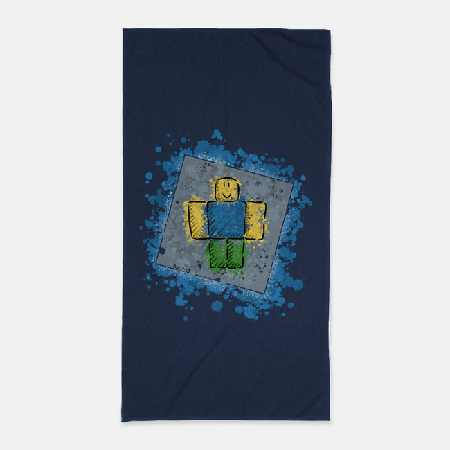 Yellow Guy-none beach towel-nickzzarto