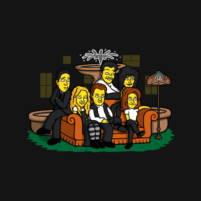 Yellow Friendship-none removable cover w insert throw pillow-Raffiti