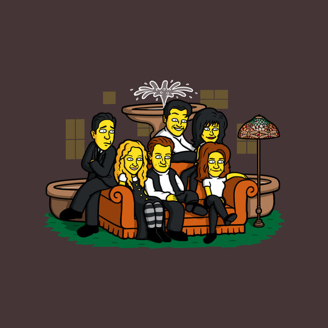 Yellow Friendship-none removable cover w insert throw pillow-Raffiti