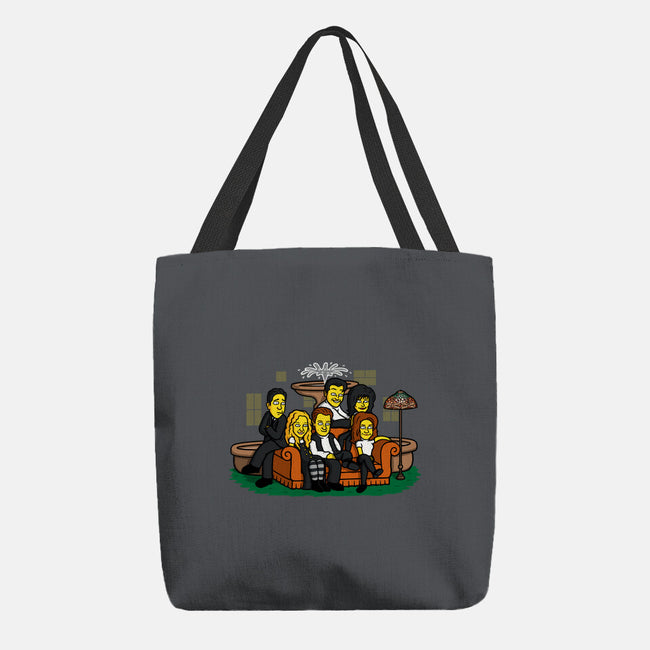 Yellow Friendship-none basic tote bag-Raffiti