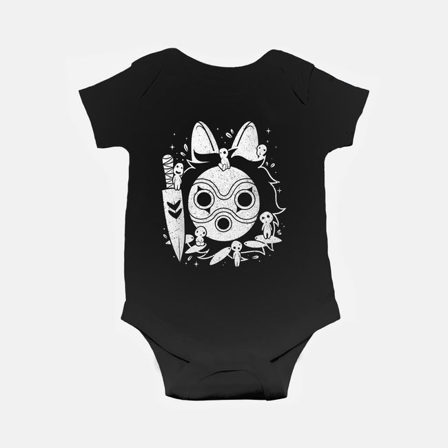 The Princess Of The Forest-baby basic onesie-Eoli Studio
