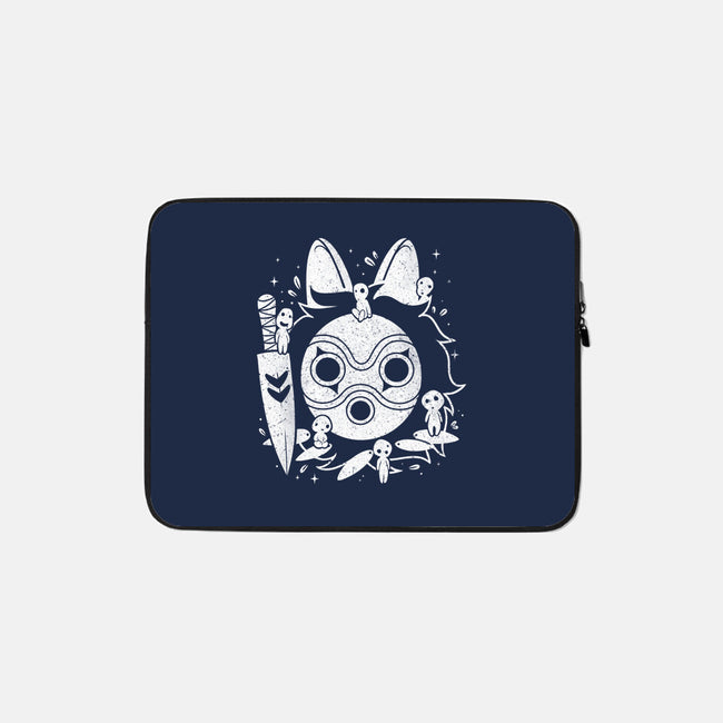 The Princess Of The Forest-none zippered laptop sleeve-Eoli Studio