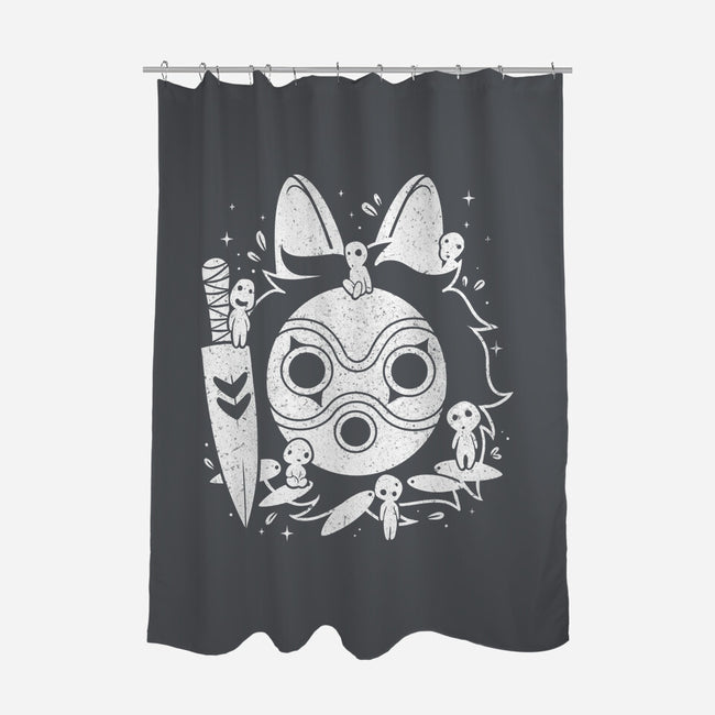 The Princess Of The Forest-none polyester shower curtain-Eoli Studio