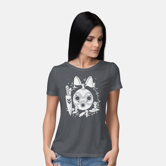 The Princess Of The Forest-womens basic tee-Eoli Studio