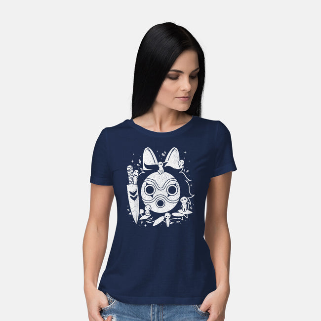 The Princess Of The Forest-womens basic tee-Eoli Studio