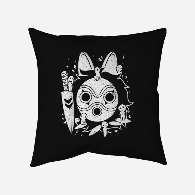 The Princess Of The Forest-none removable cover w insert throw pillow-Eoli Studio