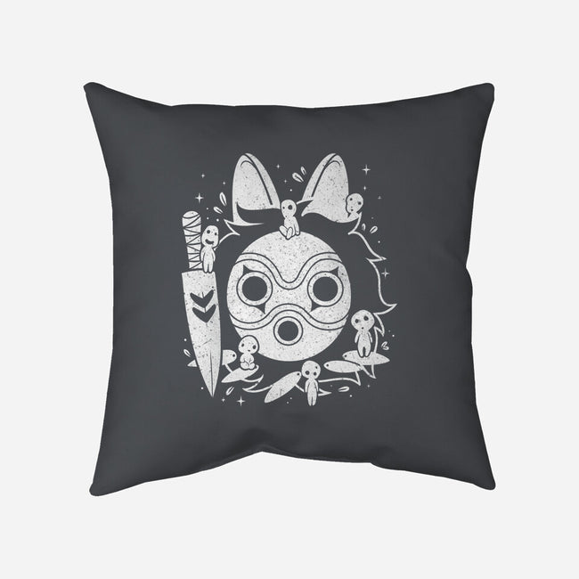 The Princess Of The Forest-none removable cover w insert throw pillow-Eoli Studio