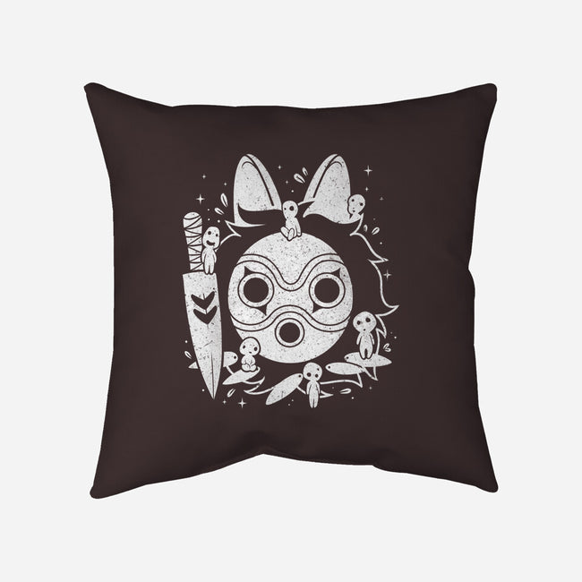 The Princess Of The Forest-none removable cover w insert throw pillow-Eoli Studio