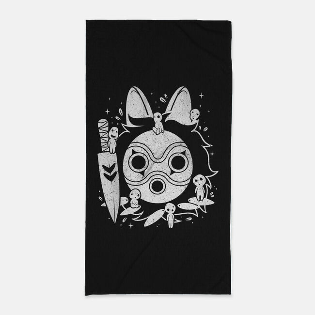 The Princess Of The Forest-none beach towel-Eoli Studio