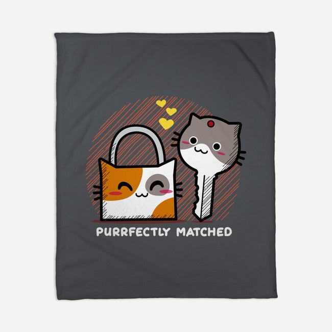 Purrfect Match-none fleece blanket-bloomgrace28