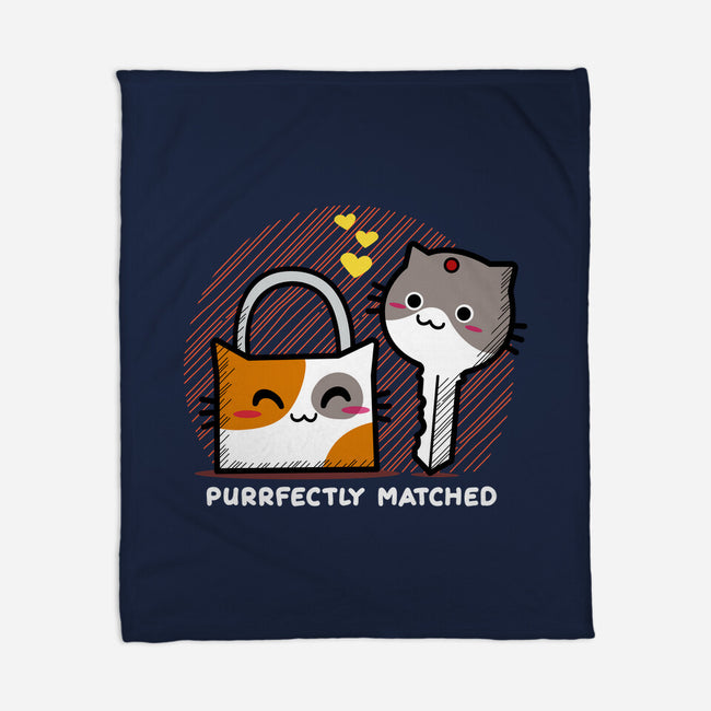 Purrfect Match-none fleece blanket-bloomgrace28