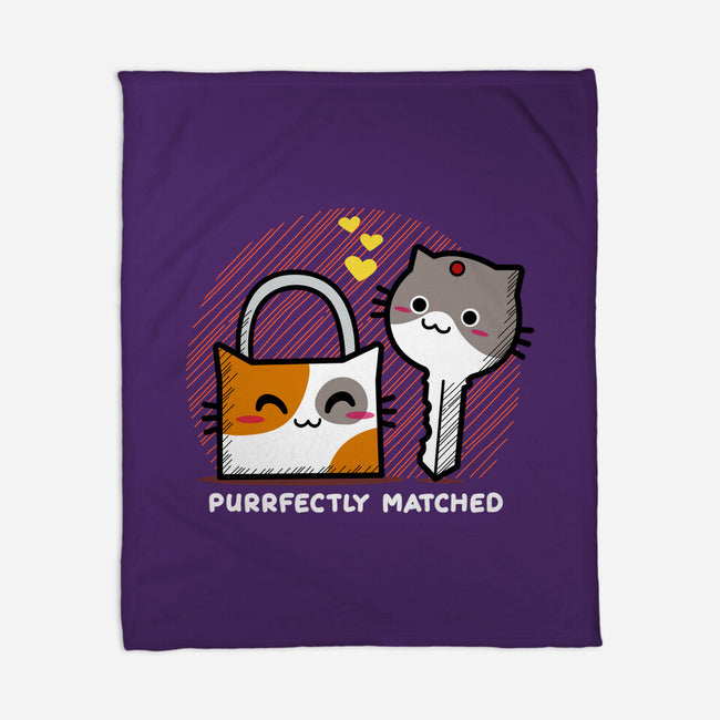 Purrfect Match-none fleece blanket-bloomgrace28