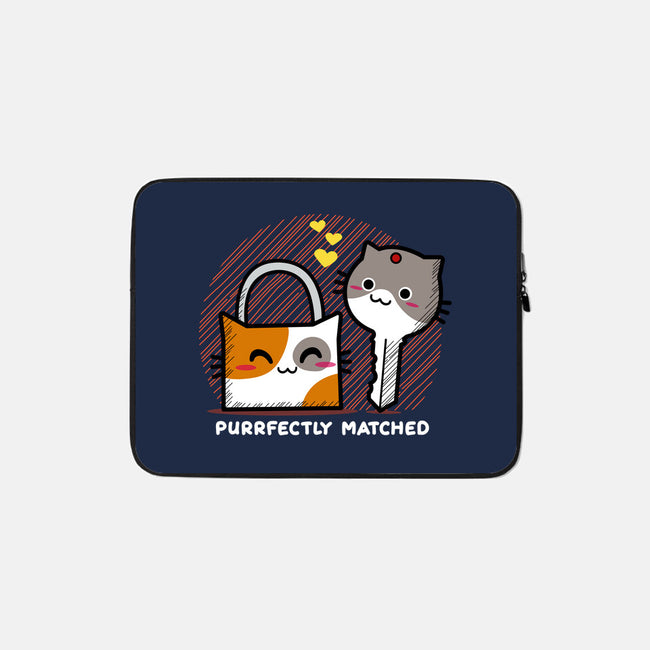 Purrfect Match-none zippered laptop sleeve-bloomgrace28
