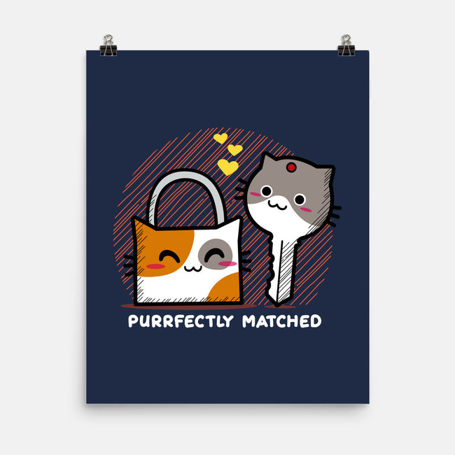 Purrfect Match-none matte poster-bloomgrace28