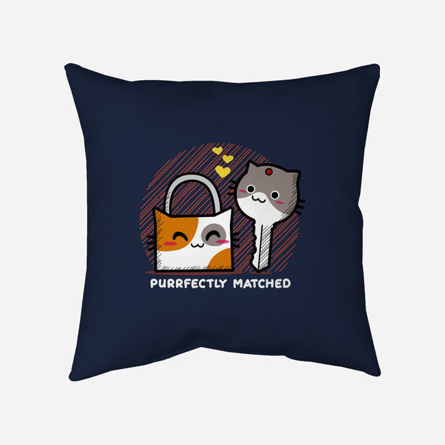 Purrfect Match-none removable cover throw pillow-bloomgrace28