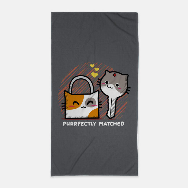 Purrfect Match-none beach towel-bloomgrace28