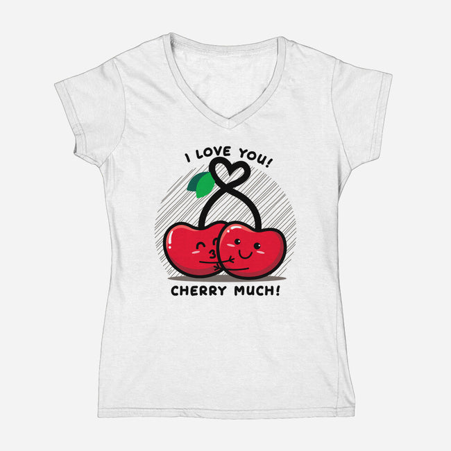 Cherry Much-womens v-neck tee-bloomgrace28