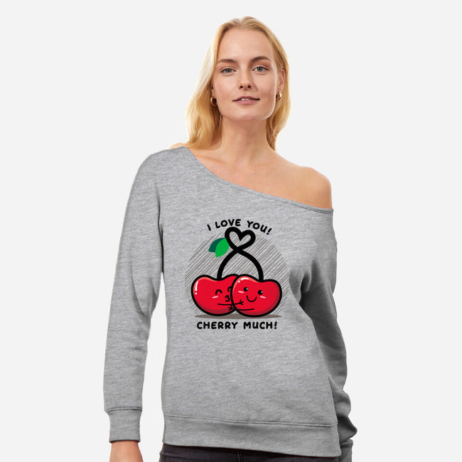 Cherry Much-womens off shoulder sweatshirt-bloomgrace28