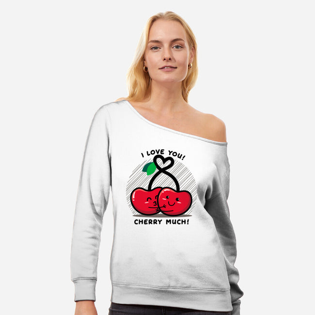 Cherry Much-womens off shoulder sweatshirt-bloomgrace28