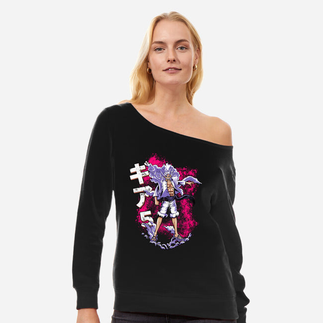 The Ultimate King Of Pirates-womens off shoulder sweatshirt-Diego Oliver