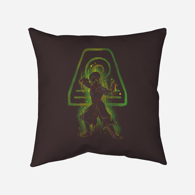 The Earth Bender-none removable cover w insert throw pillow-kharmazero