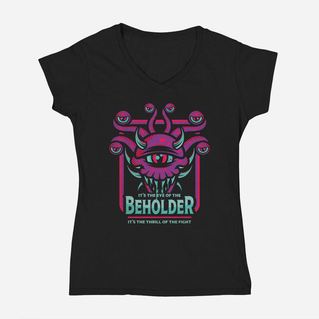 Eye Of The Beholder-womens v-neck tee-jrberger
