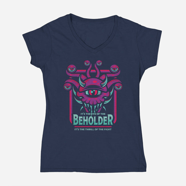 Eye Of The Beholder-womens v-neck tee-jrberger