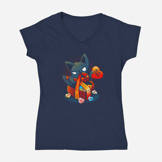 Be My Trouble-womens v-neck tee-Vallina84