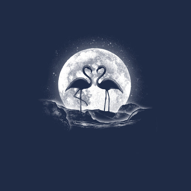 Moonlight Love Flamingos-none stretched canvas-fanfreak1