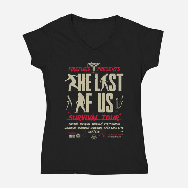 Infected Tour-womens v-neck tee-Getsousa!