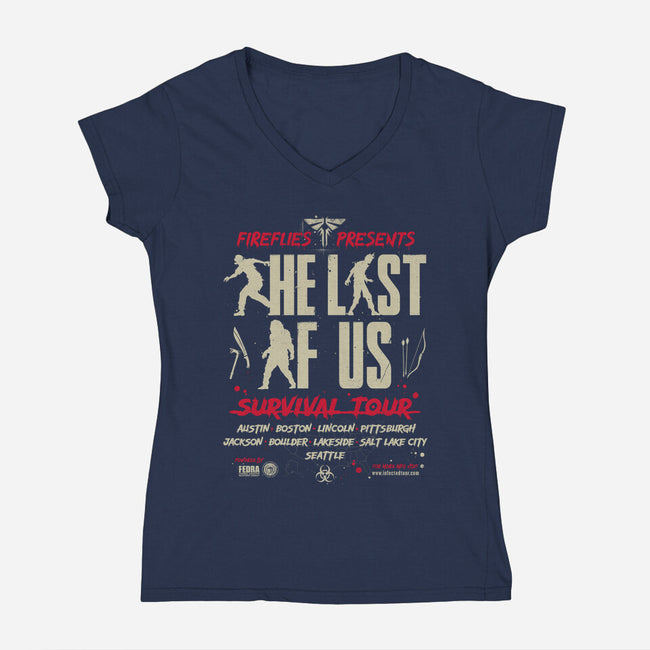 Infected Tour-womens v-neck tee-Getsousa!