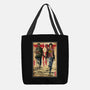 Joel And Ellie Woodblock-none basic tote bag-DrMonekers
