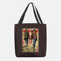 Joel And Ellie Woodblock-none basic tote bag-DrMonekers
