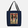 Joel And Ellie Woodblock-none basic tote bag-DrMonekers