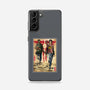 Joel And Ellie Woodblock-samsung snap phone case-DrMonekers